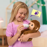 لعبة القرد المخملية الصغيرة Littlelivepets Mb Monkey Plush S/Pk تعمل بالبطارية